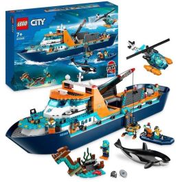 LEGO City 60368 The Arctic Exploration Ship, gran juguete de bote flotante para niños