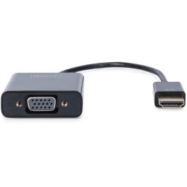 Digitus Convertidor HDMI a VGA (D-Sub) Negro - Soporta 1080p y Resolución 1920x1080 Pixeles