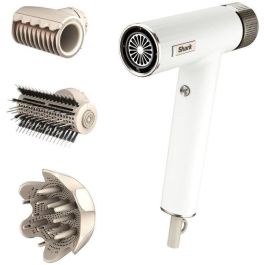 Secador de pelo - SHARK HD334EU - SpeedStyle - Curler & RapidGloss - Para cabello liso y ondulado - Secado rápido