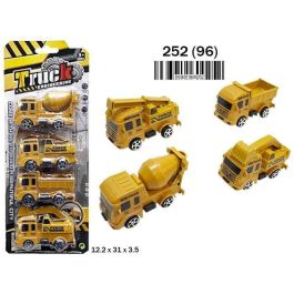 Camiones de obras publicas set con 4 vehiculos. 12,2x31x3,5 cm