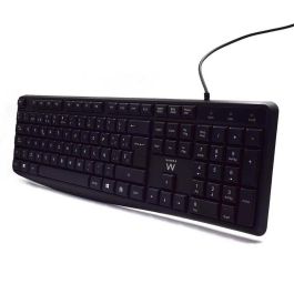 Ewent EW3001 Teclado USB Silencioso Ergonómico con Teclado Numérico