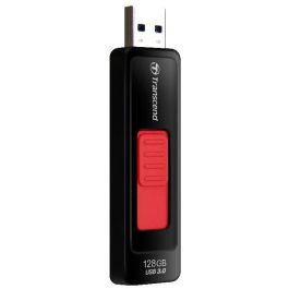 Transcend JetFlash 760 128GB USB 3.2 Gen 1 (3.1 Gen 1) Tipo A Negro/Rojo - Memoria Flash Deslizable
