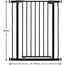 DREAMBABY Barrera de seguridad Extra Alta LIBERTY - A presión - L 75/81 x H 93 cm - Negro DREAMBABY Barrera de seguridad Extra Alta LIBERTY - A presión - L 75/81 x H 93 cm - Negro