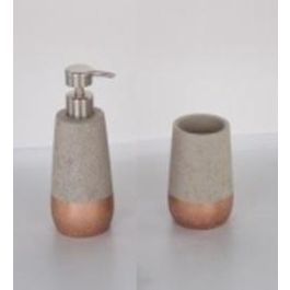 Baño Chic DKD Home Decor Gris Cobre 7x19x7 cm Set de 2 Piezas Cemento Dosificador Vaso Precio: 14.69424. SKU: B16BDCZ628