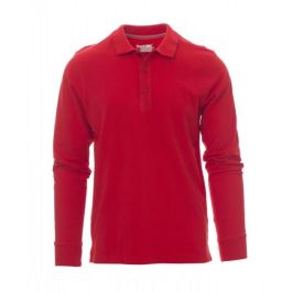 PAYPER Florence Polo Piqué Manga Larga Hombre 100% Algodón Cuello Canalé Botones Nácar Azulina Tallas S-2XL