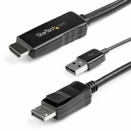 Adaptador DisplayPort a HDMI Startech HD2DPMM3M 3 m Negro Adaptador DisplayPort a HDMI Startech HD2DPMM3M 3 m Negro