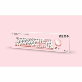 Mobility Lab MOB3700527313894 Combo Teclado + Mouse Inalámbrico Pure Color Rosa Diseño Ergonómico Escritura Discreta