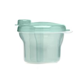 KioKids Dispensador de Leche en Polvo 3 Compartimentos Semitransparentes Sage | Para Bebés +0 Meses, Apto Lavavajillas y Esterilizador