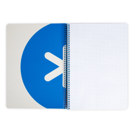 Antartik Cuaderno espiral A4 tapa dura 80 hojas 90gr cuadro 4mm con margen color rosa fluor