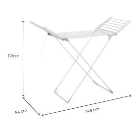 Tendedero Eléctrico Plegable con Alas, Pantalla Táctil, Temporizador y Control de Temperatura Warmmat InnovaGoods 230 W 20 Barra