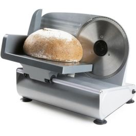 Domo DO521S Rebanadora eléctrica para pan y carne, hoja dentada 19cm, corte de precisión ajustable 1-15mm, color Gris