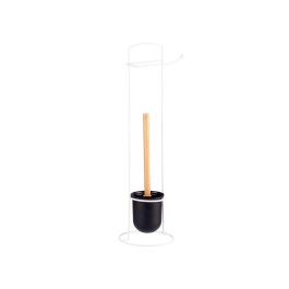 Portarrollo Metal Escobilla Bambú Blanco Berilo 17x57x16.5 cm (6 Unidades) Portarrollo Metal Escobilla Bambú Blanco Berilo 17x57x16.5 cm (6 Unidades)