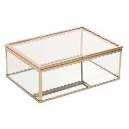 DKD Home Decor Joyero Glam de Cristal y Metal Dorado 16 x 8 x 20 cm Precio: 14.58999971. SKU: B17YH8W3VW