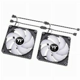 Thermaltake CT140 ARGB Sync Ventilador de Torre PC, Iluminación ARGB Sincronizable, Rodamiento Hidráulico, Negro, 2 Unidades Thermaltake CT140 ARGB Sync Ventilador de Torre PC, Iluminación ARGB Sincronizable, Rodamiento Hidráulico, Negro, 2 Unidades