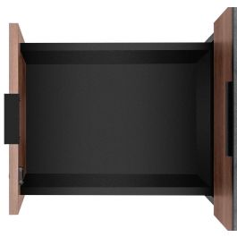 Phoenix technologies Cajonera Artisan de Oficina, 2 cajones, Negro con frontales en madera de nogal, 40x54.5x44.2 cm