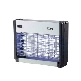 Edm Mata insectos profesional eléctrico 2x8w, radio 50m², 33x9x26cm, cromo/negro