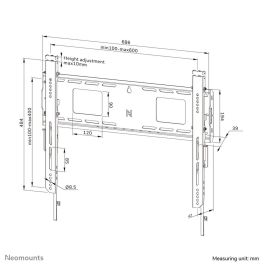 Neomounts WL30-750BL16 Soporte de Pared Fijo Reforzado para Pantallas 42-86" (125kg), Bloqueable, VESA 100x100-600x400mm, Negro