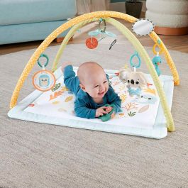 Fisher-Price Gimnasio Despierta Tus Sentidos JMN74 - Gimnasio para Bebés Sensorial con 6 Juguetes Intercambiables, Móvil y Espejo, +0 Meses