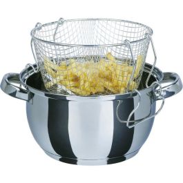 GSW 488204 Freidora de Inducción 22 cm con Tapa de Cristal de Acero Inoxidable