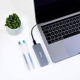 Tooq Caja Externa SSD M.2 SATA TQE-2281G USB 3.0 Aluminio Gris Sin Tornillos para Discos NGFF B-Key hasta 1TB