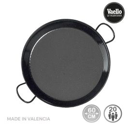 Vaello Paellera Tradicional Acero Esmaltado Ø60 cm (20 Personas) Apta Gas Vitrocerámica Eléctrica