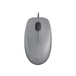Logitech M110 Ratón Silencioso con Cable USB. Confort ambidiestro de tamaño completo, clic con más del 90% de reducción de ruido.