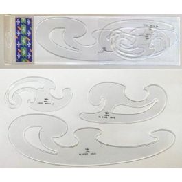 Domingo Ferrer Plantillas Curvas Cristal Plástico Transparente - Juego de 3 unidades para Curvas Perfectas 7x390x105 mm Precio: 3.50000002. SKU: B1FP722D68