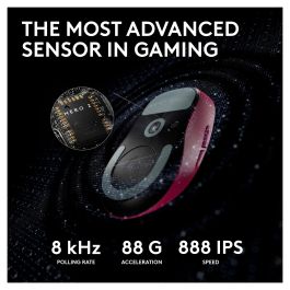 Logitech G PRO X Superlight 2 Ratón Gaming Inalámbrico Lightspeed MAGENTA, Óptico, 32000 DPI, 0.5 ms, Rosa