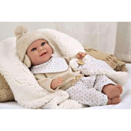 Muñecas Arias Muñeca Elegance 35 cm Babyto Beige con Manta (Muñeco de Peso) Español