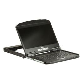 Aten Consola LCD KVM Single Rail 18.5" Widescreen Ultra Short Depth con Teclado y Touchpad, USB/VGA