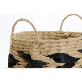 Cesta Balines DKD Home Decor Marron Claro Negro 30 x 30 x 30 cm Set de 2 Cesta Balines DKD Home Decor Marron Claro Negro 30 x 30 x 30 cm Set de 2