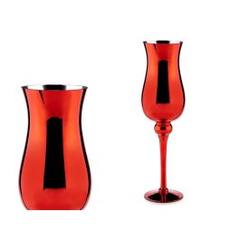 Portavelas de Cristal Roja Grande Arte Regal 13.5x45x13.5 cm (6 Unidades) Precio: 39.79000058. SKU: S3603449