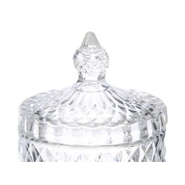 Giftdecor Bombonera de Cristal Rombos Transparente 8.5x14 cm - Elegante Envase para Dulces o Decoración del Hogar (Set de 24)