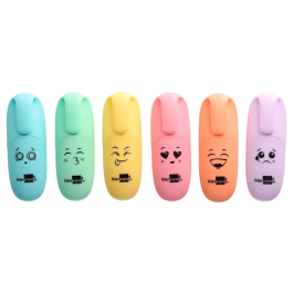 Liderpapel Rotulador Mini Fluorescente Pastel Punta Biselada Estuche 6 Unidades Colores Surtidos Trazo 1-4 mm