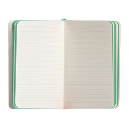 Antartik Cuaderno A6 Tapa Blanda Rayas Gris y Turquesa, 100 Hojas 80gr FSC