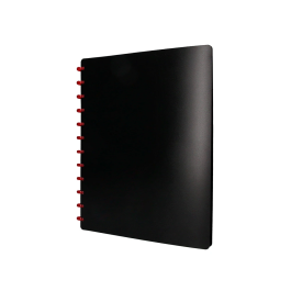 Liderpapel Carpeta Din A4 con 20 Fundas Intercambiables Negra