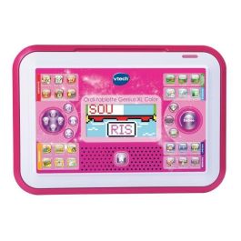 VTECH Genius XL 2 en 1 - Tableta Educativa con Pantalla a Color que se Convierte en Portátil - Rosa - Para niños a partir de 5 años