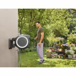 Gardena RollUp L 30 m Enrollador de manguera automático de pared con borde blanco