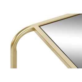 DKD Home Decor Mesita Auxiliar Glam Dorado Metal y Espejo 50 x 50 x 55 cm