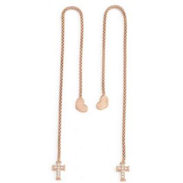 Pendientes Mujer Amen CUORE CROCE CRISTALLI ROSE GOLD Plata de ley 925 Precio: 47.88999952. SKU: S7215260