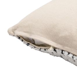 Cojín Blanco y Negro Algodón / Poliéster 40 X 60 cm