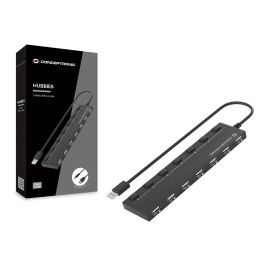 Conceptronic Hub USB 2.0 HUBBIES08B 7 Puertos, Negro Conceptronic Hub USB 2.0 HUBBIES08B 7 Puertos, Negro