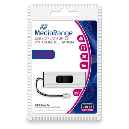 MEDIARANGE MR916 Memoria USB 32GB USB 3.2 Typ-A Negro Plata