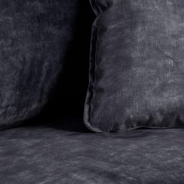 Sofá 3 Plazas Gris Oscuro Tejido Salón 230 X 93 X 97 cm