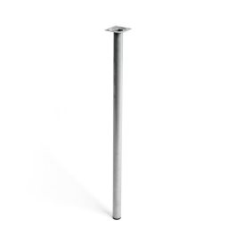 Rei Pata cilíndrica de acero cromo mate 2-401g.800.38, Ø3x80cm, 150kg, estilo moderno, fijación atornillada