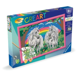 Ravensburger Kit de pintura por números Unicorn Land 25849, 31 x 21 cm, a partir de 9 años