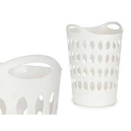 Cesto de plástico Kipit 50L con asas, blanco, 44x56.5x42 cm (12 Unidades) Cesto de plástico Kipit 50L con asas, blanco, 44x56.5x42 cm (12 Unidades)