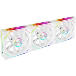 Mars Gaming MF-LINKFINITYKIT2R / MFLINKFINITYKIT2RW Pack 3 Ventiladores 12cm ARGB Invertidos Blancos LINKFINITY PWM para PC Gaming