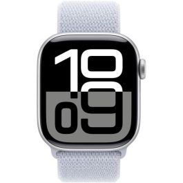 Apple Watch Series 10 GPS + Cellular - 42 mm - Caja de aluminio plateada - Correa Loop deportiva Cloud azul