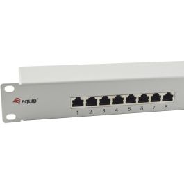 EQUIP Patchpanel 16x RJ45 Cat6 19" FTP 1HE ISO/IEC, Gris Claro